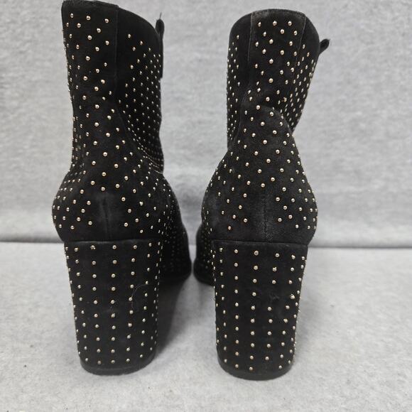 Rebecca Minkoff Blake Suede Studded Heeled Booties Size 10 - Picture 4 of 11